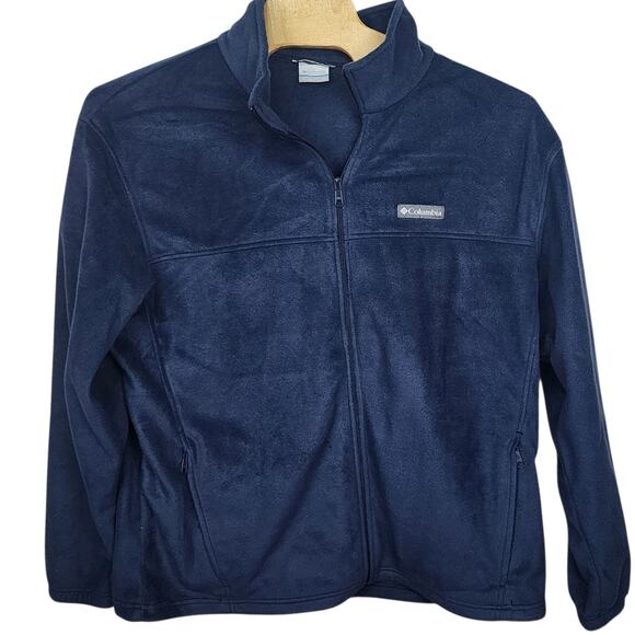 Columbia Men's Blue Full Zip Fleece Jacket 2X XXL - Picture 1 of 4